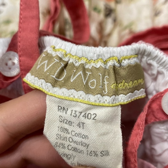 Well Dressed Wolf Pink Floral Winged Tutu Dress Size 4T - Picture 3 of 5